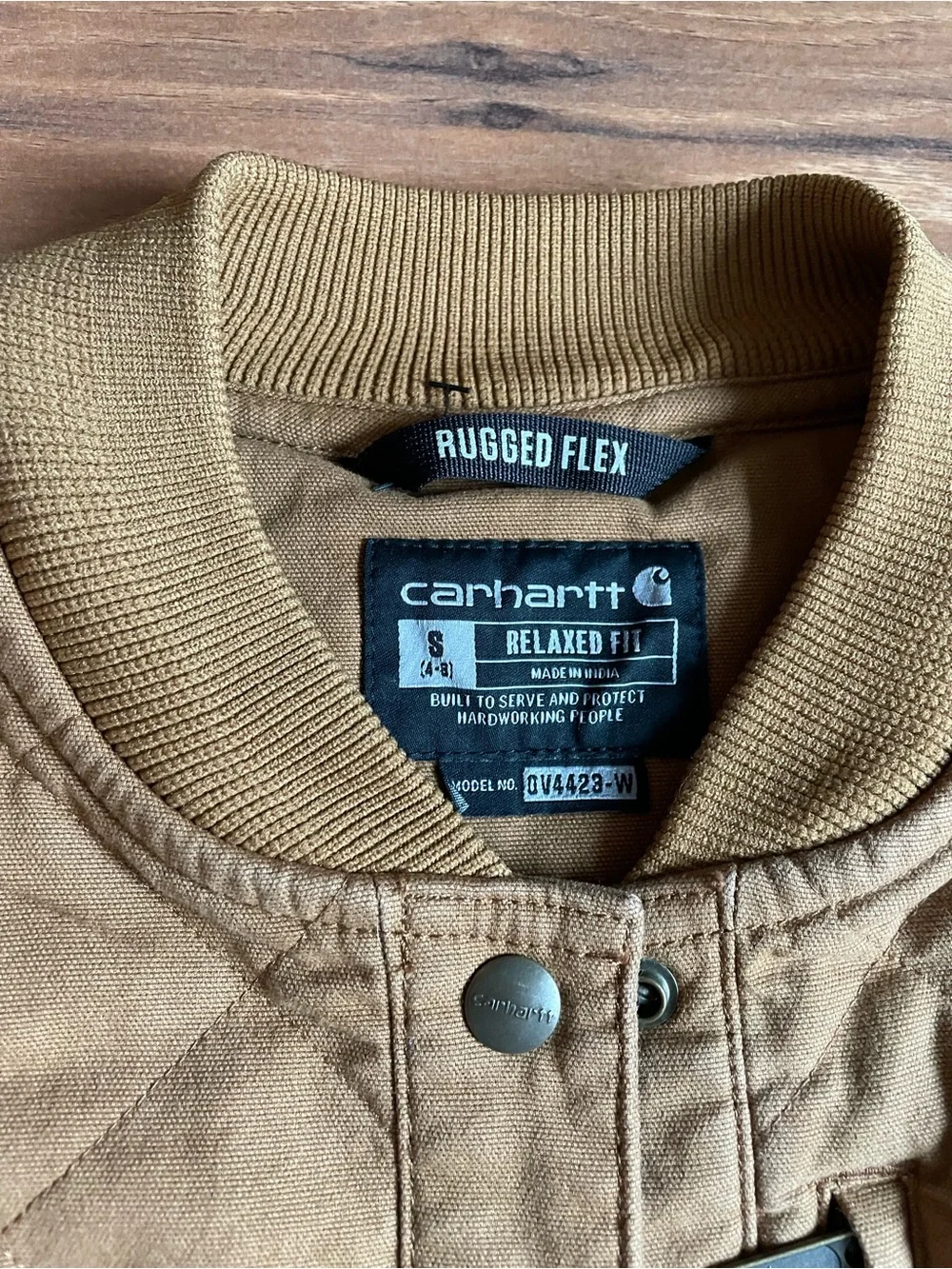 Carhartt Women's Rugged Flex Canvas Rib Collar Vest Brown Women’s Small - Picture 2 of 6